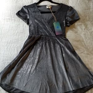 show me your mumu gun metal sparkel dress